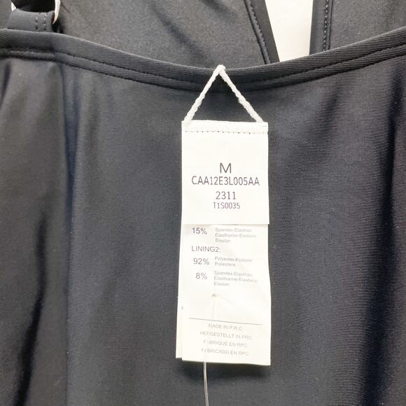 Cupshe Reverie Land V Wire Rhinestone Chain Black One Piece Swimsuit M - Picture 6 of 7